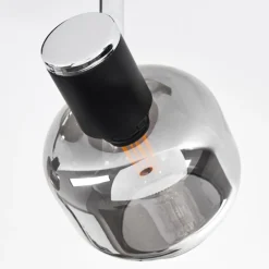 Plafonnier Lexington Chrome, Noir, 3 lumières