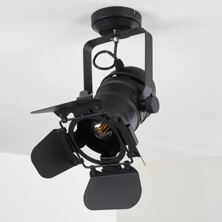 Plafonnier Lichinga Noir, 1 lumière