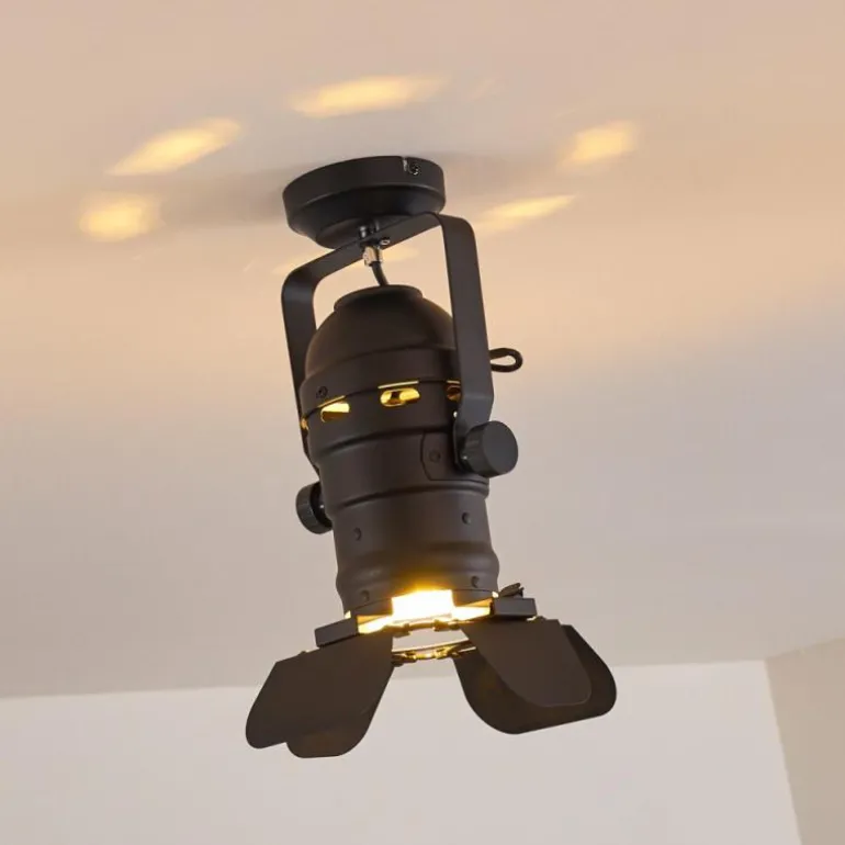 Plafonnier Lichinga Noir, 1 lumière