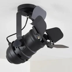 Plafonnier Lichinga Noir, 1 lumière