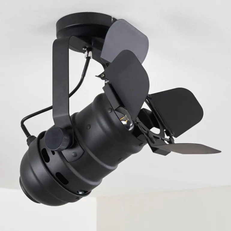 Plafonnier Lichinga Noir, 1 lumière