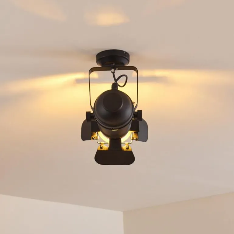 Plafonnier Lichinga Noir, 1 lumière