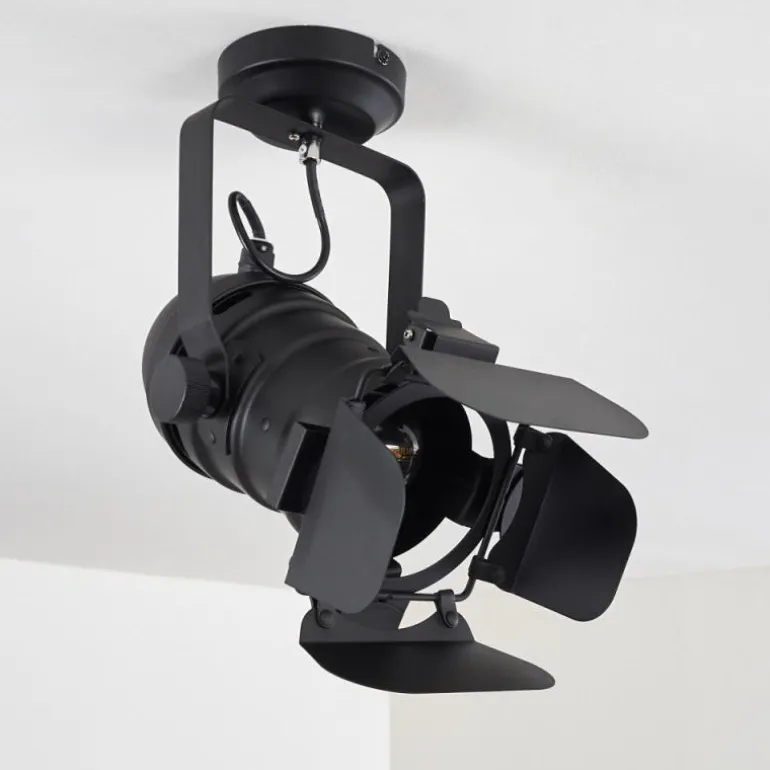 Plafonnier Lichinga Noir, 1 lumière