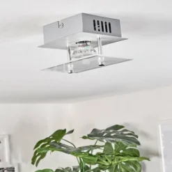 Plafonnier Liestal LED Nickel mat, 1 lumière