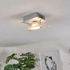 Plafonnier Liestal LED Nickel mat, 1 lumière