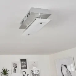 Plafonnier Liestal LED Nickel mat, 2 lumières