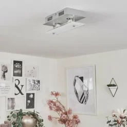 Plafonnier Liestal LED Nickel mat, 2 lumières