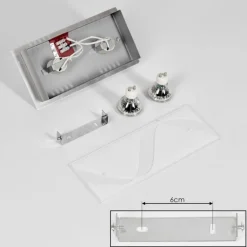 Plafonnier Liestal LED Nickel mat, 2 lumières