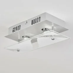 Plafonnier Liestal LED Nickel mat, 2 lumières