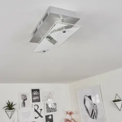 Plafonnier Liestal LED Nickel mat, 2 lumières