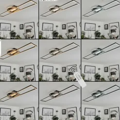 Plafonnier Lillavois LED Noir, 1 lumière, Télécommandes