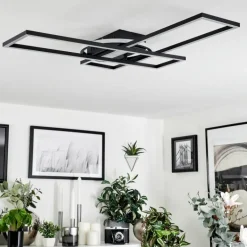 Plafonnier Lillavois LED Noir, 1 lumière, Télécommandes