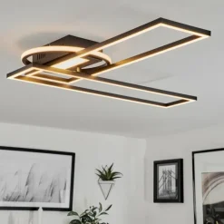 Plafonnier Lillavois LED Noir, 1 lumière, Télécommandes