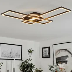 Plafonnier Lillavois LED Noir, 1 lumière, Télécommandes