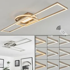 Plafonnier Lillavois LED Nickel mat, 1 lumière, Télécommandes