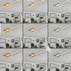 Plafonnier Lillavois LED Nickel mat, 1 lumière, Télécommandes