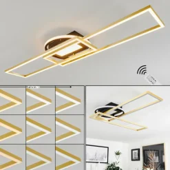 Plafonnier Lillavois LED Noir, 1 lumière, Télécommandes