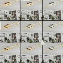 Plafonnier Lillavois LED Noir, 1 lumière, Télécommandes