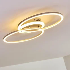 Plafonnier Lithgow LED Argenté, 1 lumière