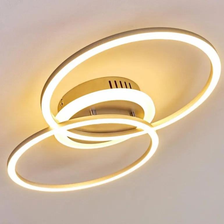 Plafonnier Lithgow LED Argenté, 1 lumière