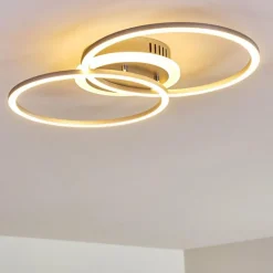 Plafonnier Lithgow LED Argenté, 1 lumière