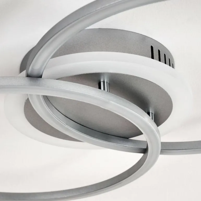 Plafonnier Lithgow LED Argenté, 1 lumière