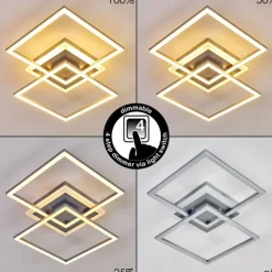 Plafonnier Lithgow LED Argenté, 1 lumière