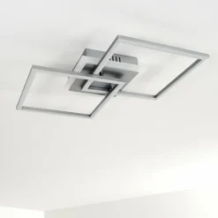 Plafonnier Lithgow LED Argenté, 1 lumière