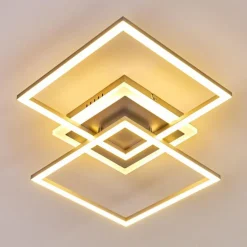 Plafonnier Lithgow LED Argenté, 1 lumière