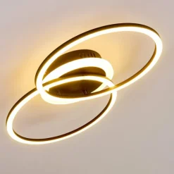 Plafonnier Lithgow LED Noir, 1 lumière