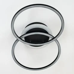 Plafonnier Lithgow LED Noir, 1 lumière