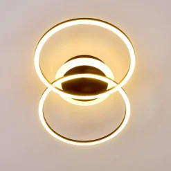 Plafonnier Lithgow LED Noir, 1 lumière