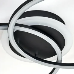 Plafonnier Lithgow LED Noir, 1 lumière