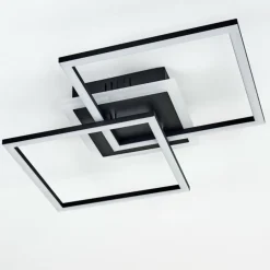 Plafonnier Lithgow LED Noir, 1 lumière