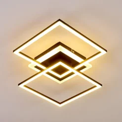 Plafonnier Lithgow LED Noir, 1 lumière