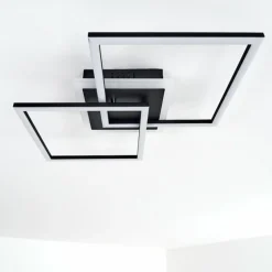 Plafonnier Lithgow LED Noir, 1 lumière