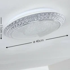 Plafonnier Litto LED Blanc, 1 lumière, Télécommandes