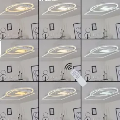 Plafonnier Loftheim LED Chrome, Blanc, 1 lumière