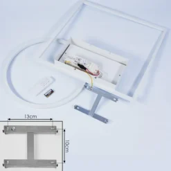 Plafonnier Loftheim LED Chrome, Blanc, 1 lumière