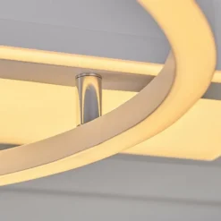 Plafonnier Loftheim LED Chrome, Blanc, 1 lumière