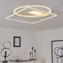 Plafonnier Loftheim LED Chrome, Blanc, 1 lumière
