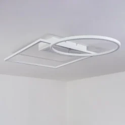 Plafonnier Loftheim LED Chrome, Blanc, 1 lumière