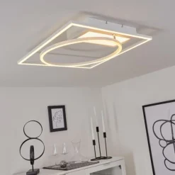 Plafonnier Loftheim LED Chrome, Blanc, 1 lumière