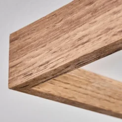 Plafonnier Longvic LED Couleur bois, Noir, 1 lumière