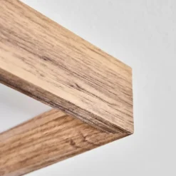 Plafonnier Longvic LED Couleur bois, Noir, 1 lumière, Télécommandes