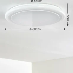 Plafonnier Lowell LED Blanc, 2 lumières, Télécommandes, Changeur de couleurs