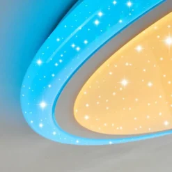 Plafonnier Lowell LED Blanc, 2 lumières, Télécommandes, Changeur de couleurs