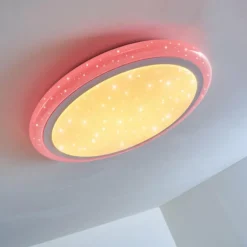 Plafonnier Lowell LED Blanc, 2 lumières, Télécommandes, Changeur de couleurs