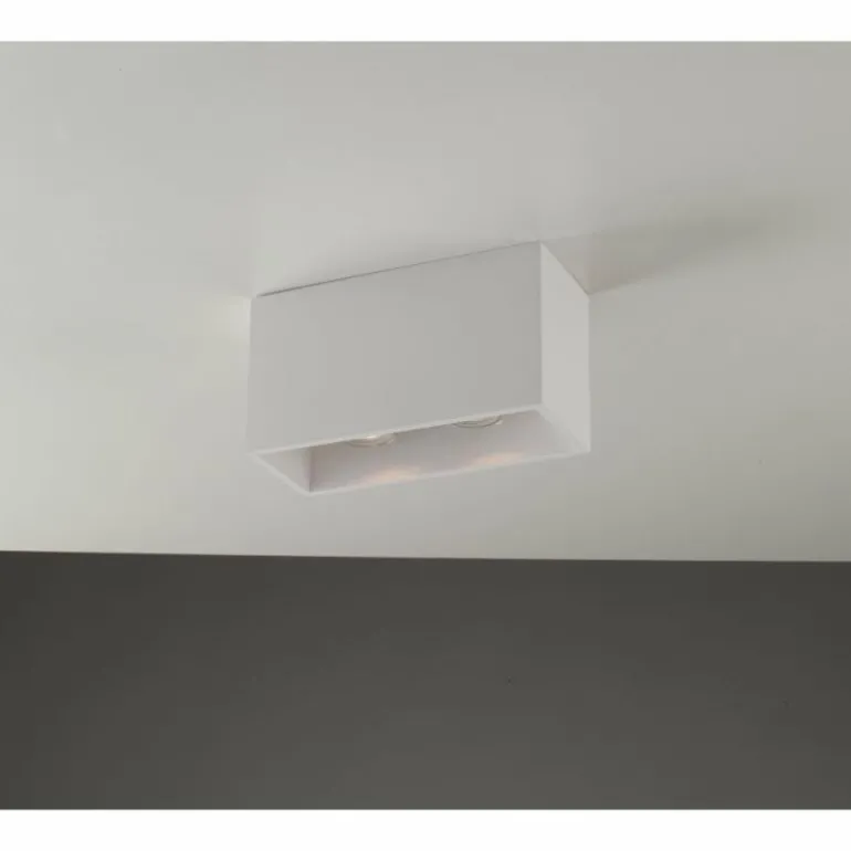 Plafonnier Luce Design Foster peut être peint avec de la peinture ordinaire, Blanc, 2 lumières