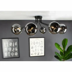 Plafonnier Luce Design NEPTUN Noir, 8 lumières